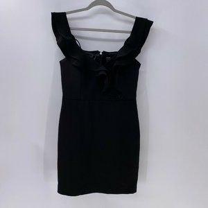 Bardot Black Ruffle Dress
